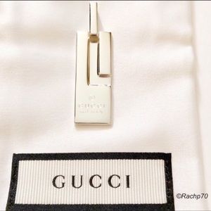 GUCCI TRADEMARK BAR TAG NECKLACE